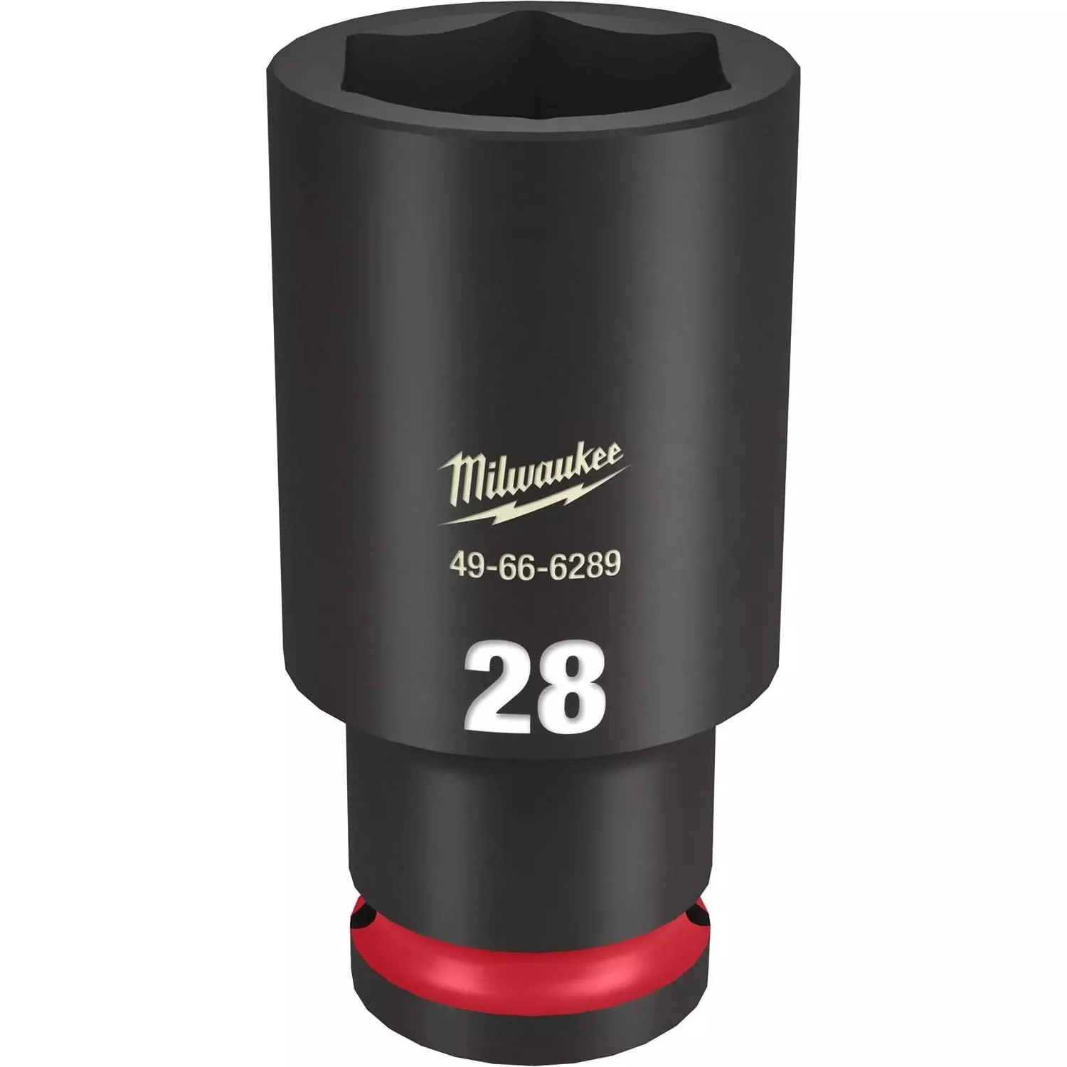 Milwaukee 49-66-6289 SHOCKWAVE Impact Duty 1/2-Inch Drive 28MM Deep 6 Point Socket