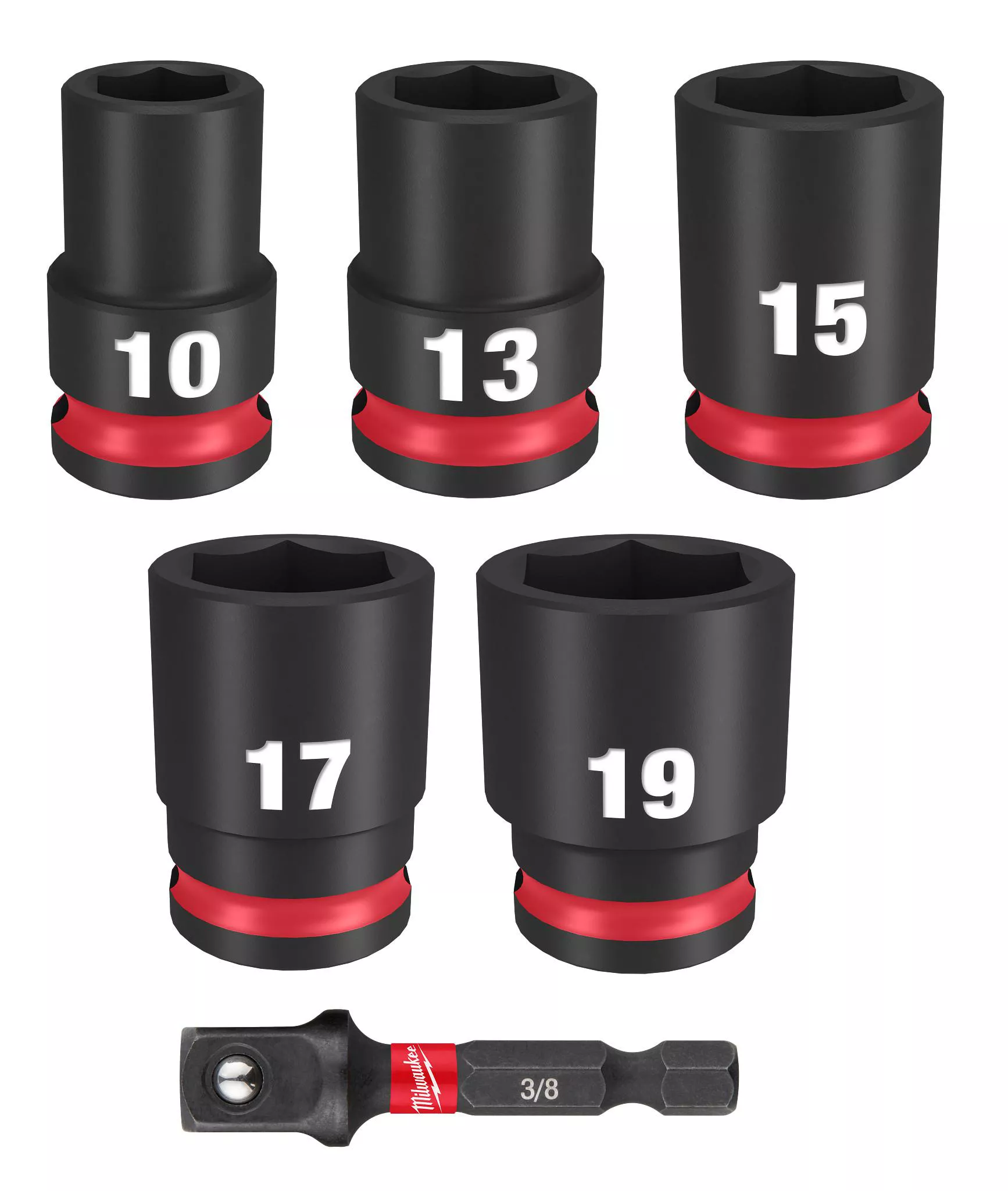 Milwaukee 49-66-7036 6PC SHOCKWAVE Impact Duty 3/8" Drive Metric Standard Socket Set