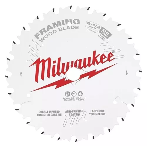 Milwaukee 6-1/2" 24 Tooth Framing Circular Saw Blade 48-41-0620