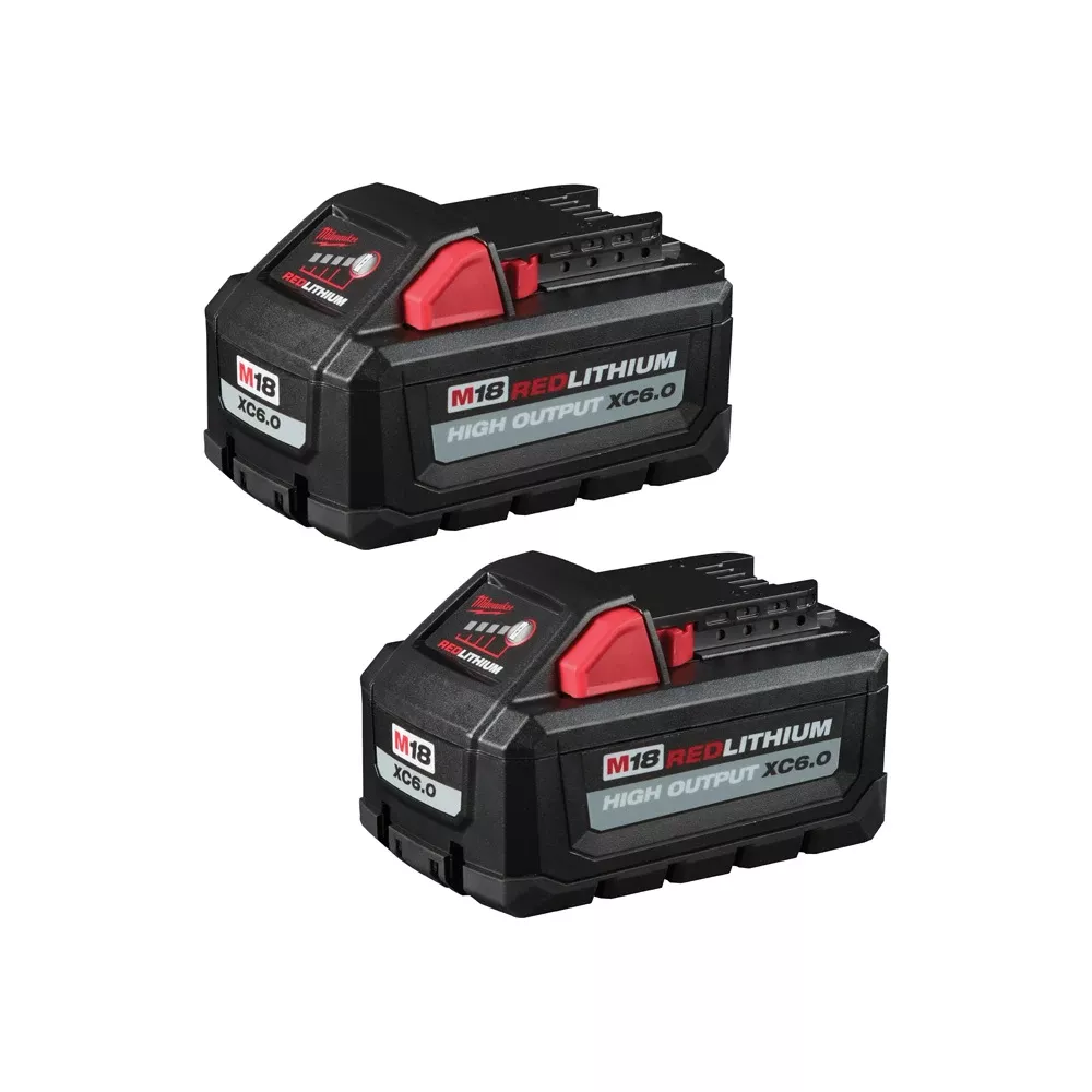 Milwaukee M18 REDLITHIUM HIGH OUTPUT XC6.0 Battery Pack (2-Pack) 48-11-1862