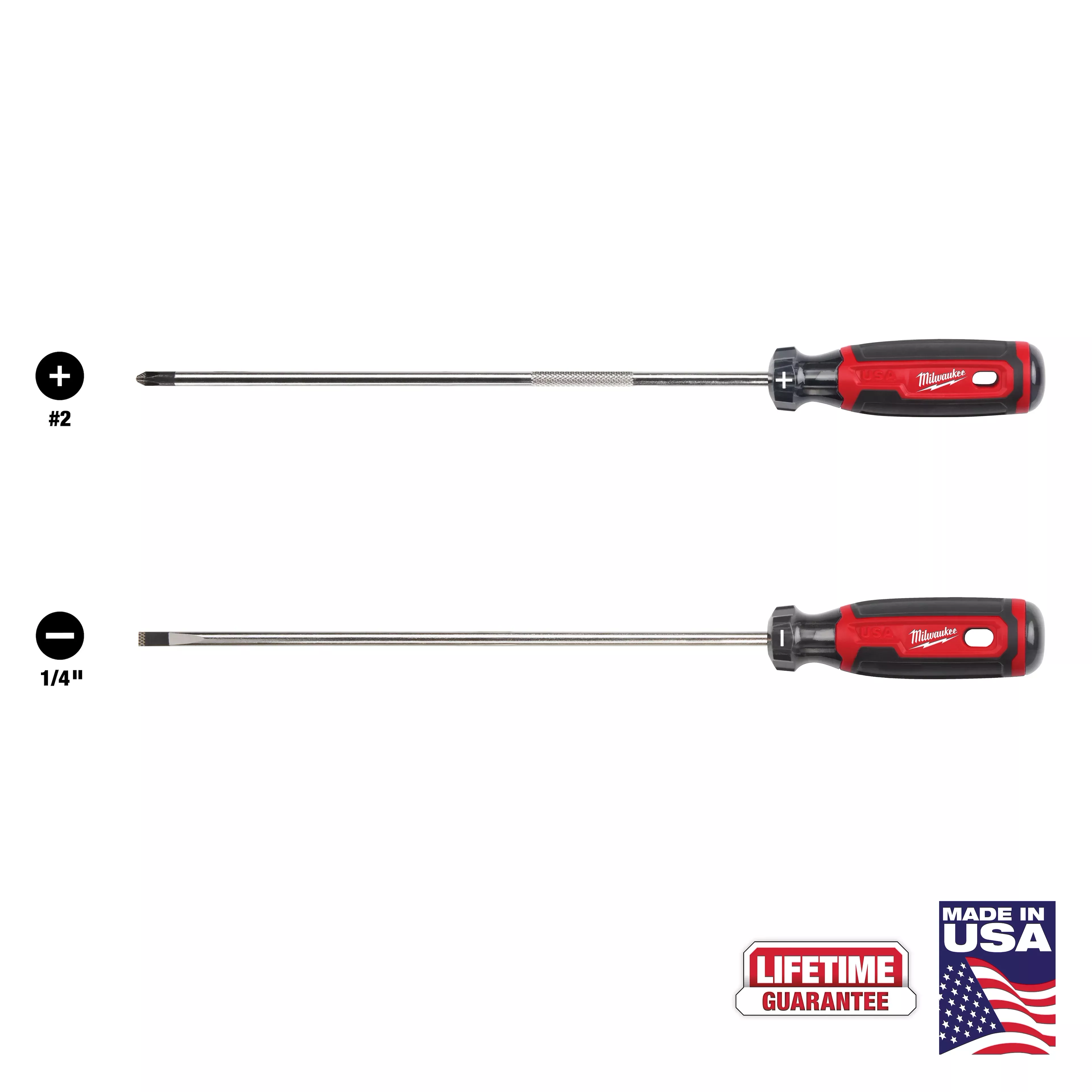 Milwaukee MT200-2M2 PC. 6" Cushion Grip Screwdriver Set (USA)