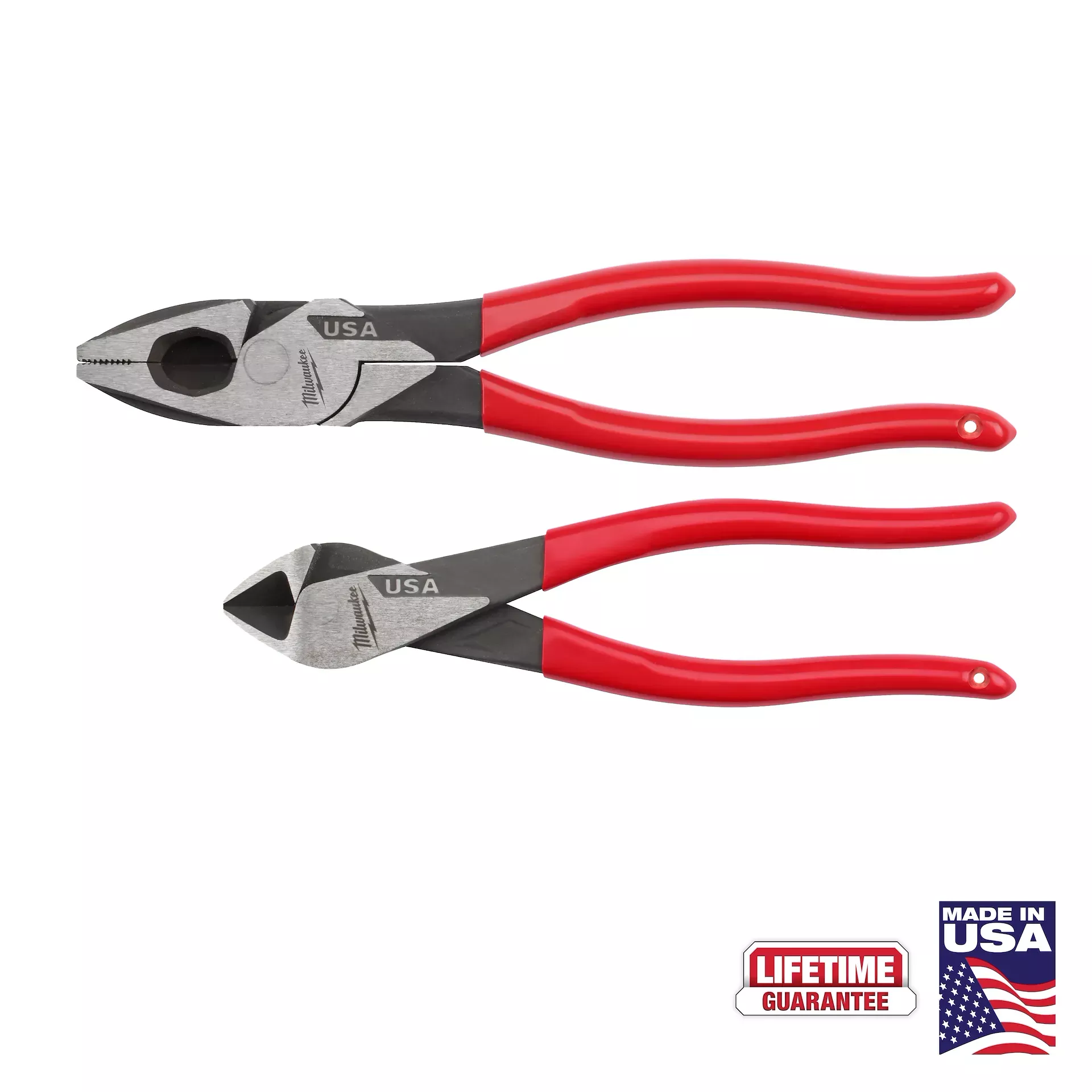 Milwaukee MT500-2 2PC Dipped Grip Cutting Pliers Set (USA)