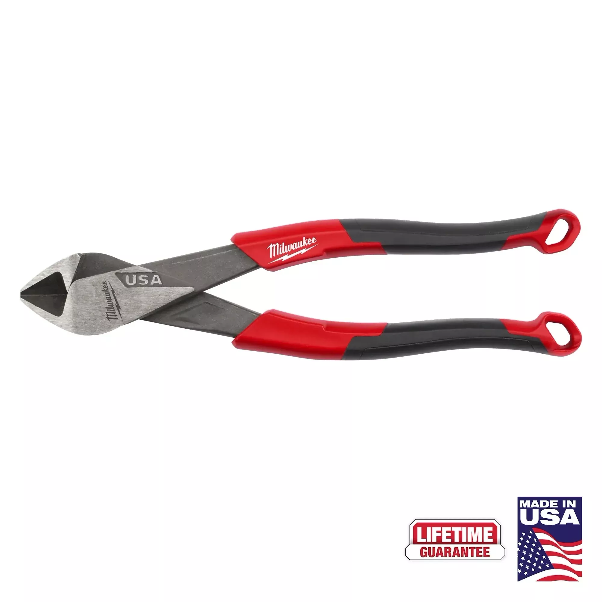 Milwaukee MT558A 8" Angled Head Diagonal Comfort Grip Cutting Pliers (USA)