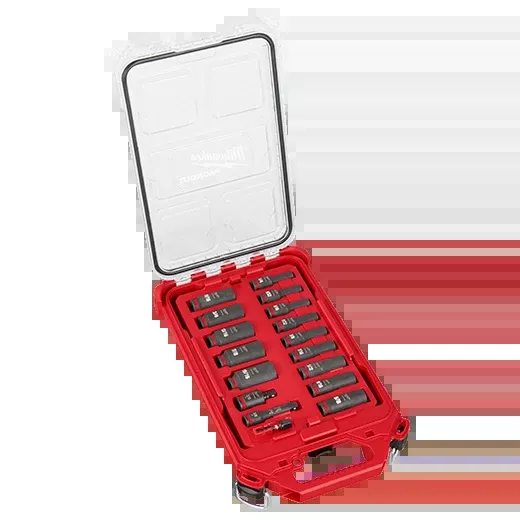 Milwaukee SHOCKWAVE Impact Duty 3/8" Drive 17PC SAE Deep Impact Socket Set in PACKOUT 49-66-6800