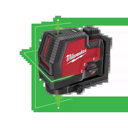 Milwaukee USB Rechargeable Green Cross Line & Plumb Points Laser
