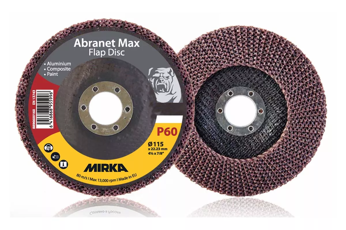 Mirka Abranet Max 4.5" Flap Disc T29 ALOX 80, 10/Box 8896600180