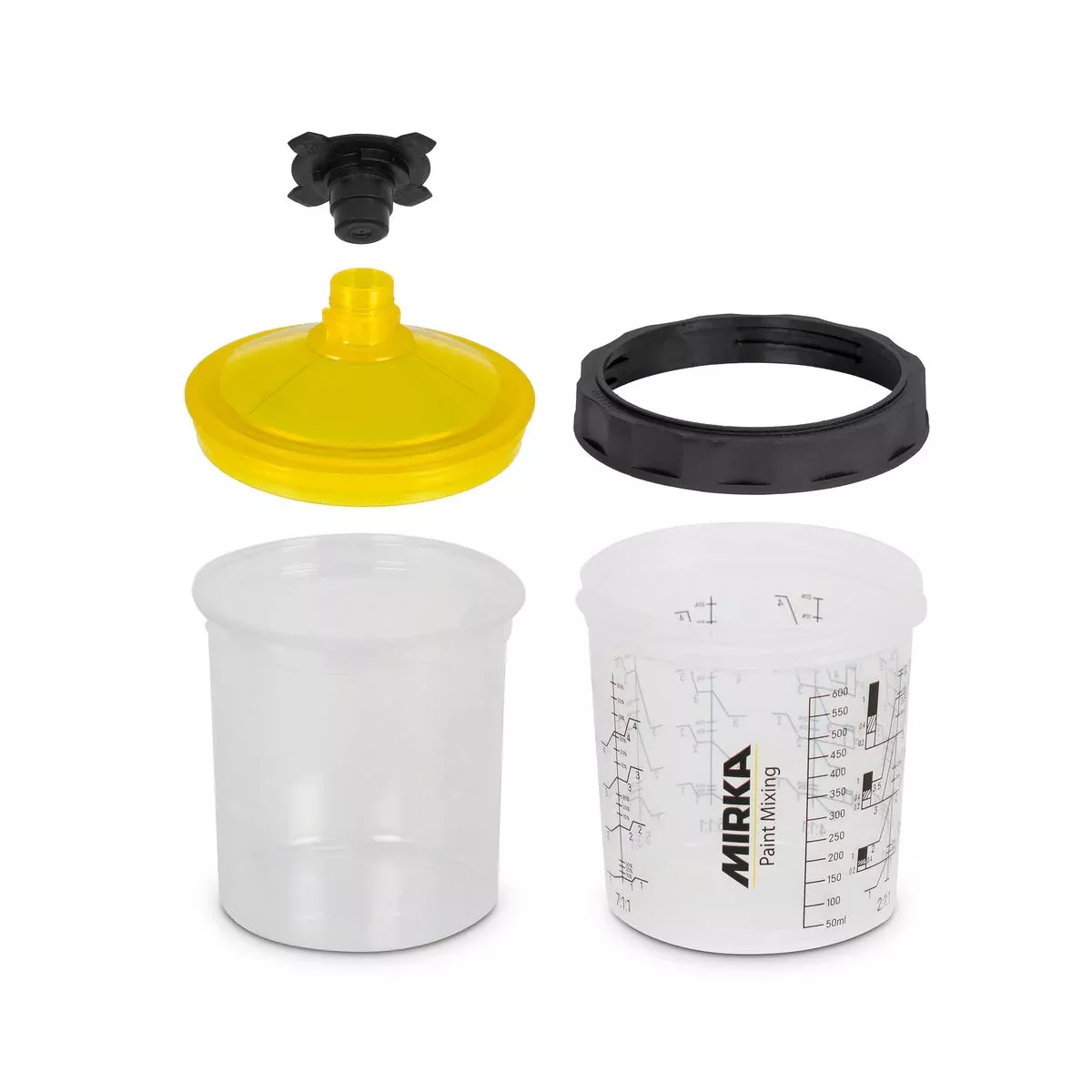 Mirka Paint Cup System 180ml, Filter Lid 190?m, 50/Pack 9190172180