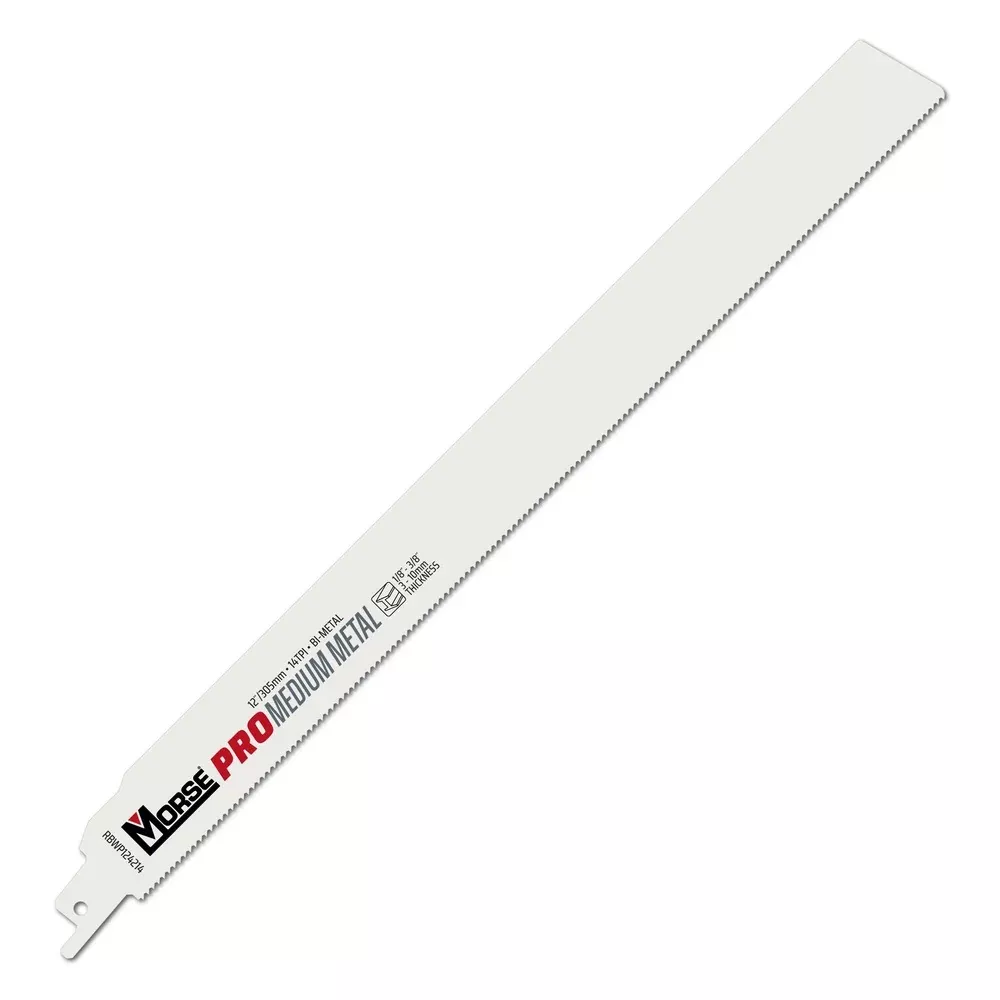 MK Morse 12" 14 TPI Bimetal Reciprocating Saw Blade, 5 Pack 392143