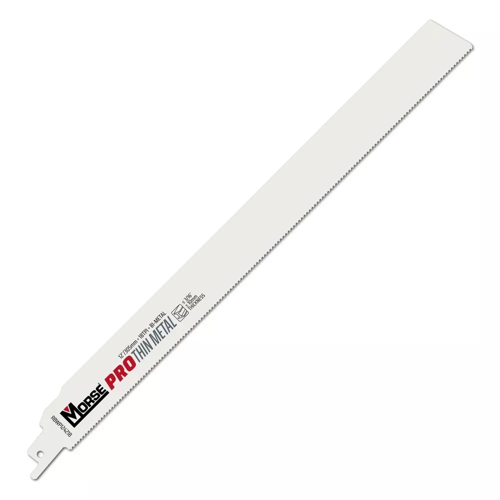 MK Morse 12" 18 TPI Bimetal Reciprocating Saw Blade, 25 Pack 392174