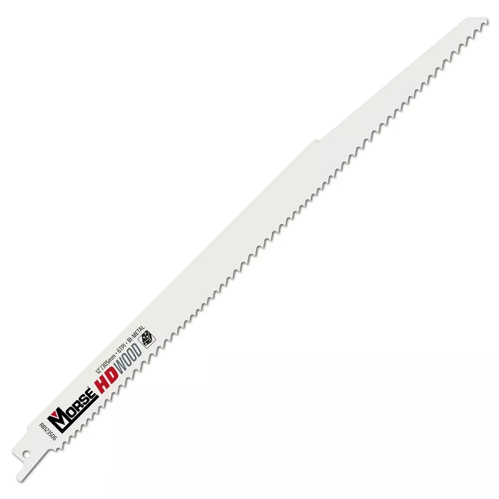 MK Morse 12" 6 TPI Bimetal Reciprocating Saw Blade, 5 Pack 400152