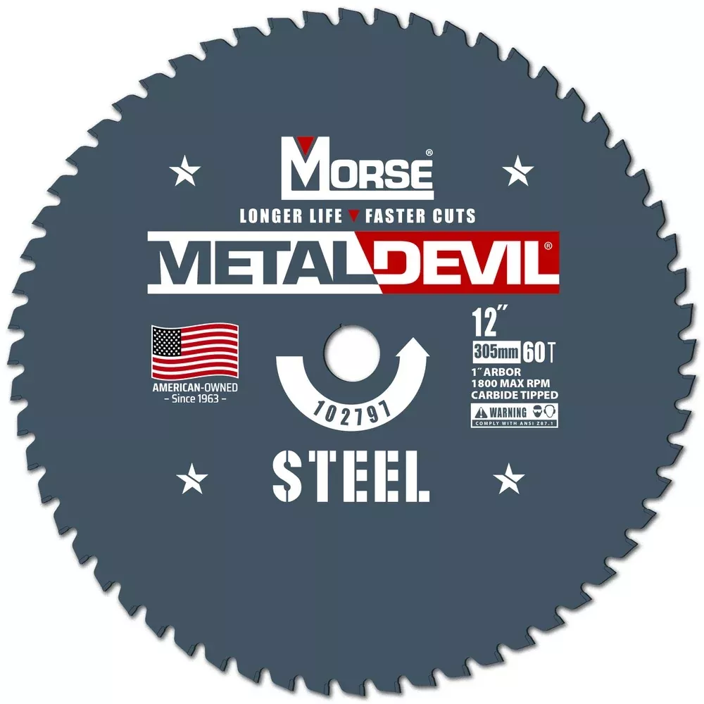 MK Morse 12" 60T Metal Devil Steel Cutting Circular Saw Blade 102797