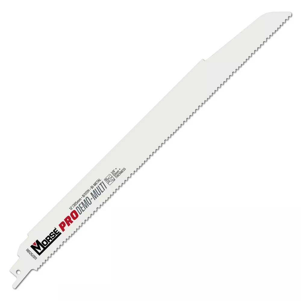 MK Morse 12" 8/11 TPI Bimetal Reciprocating Saw Blade, 25 Pack 406437