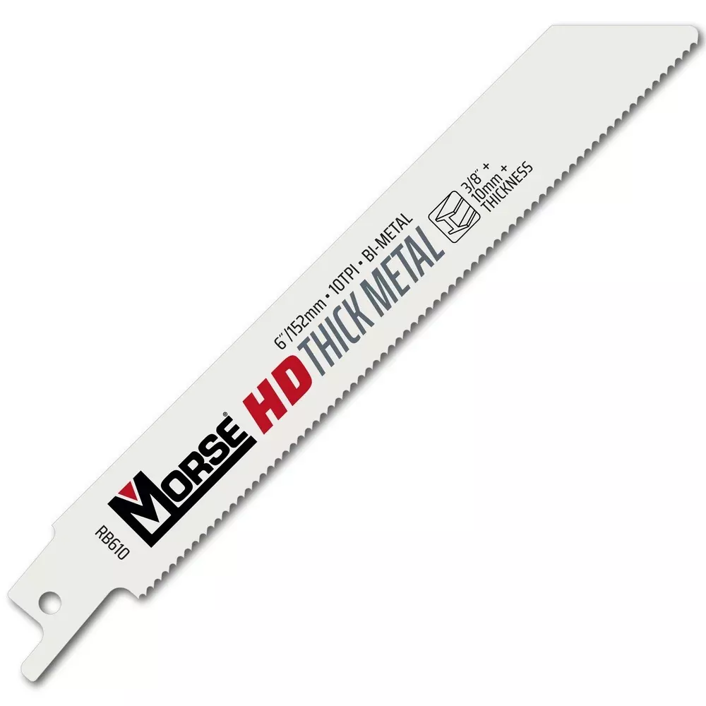 MK Morse 6" 10 TPI Bimetal Reciprocating Saw Blade, 100 Pack 406208