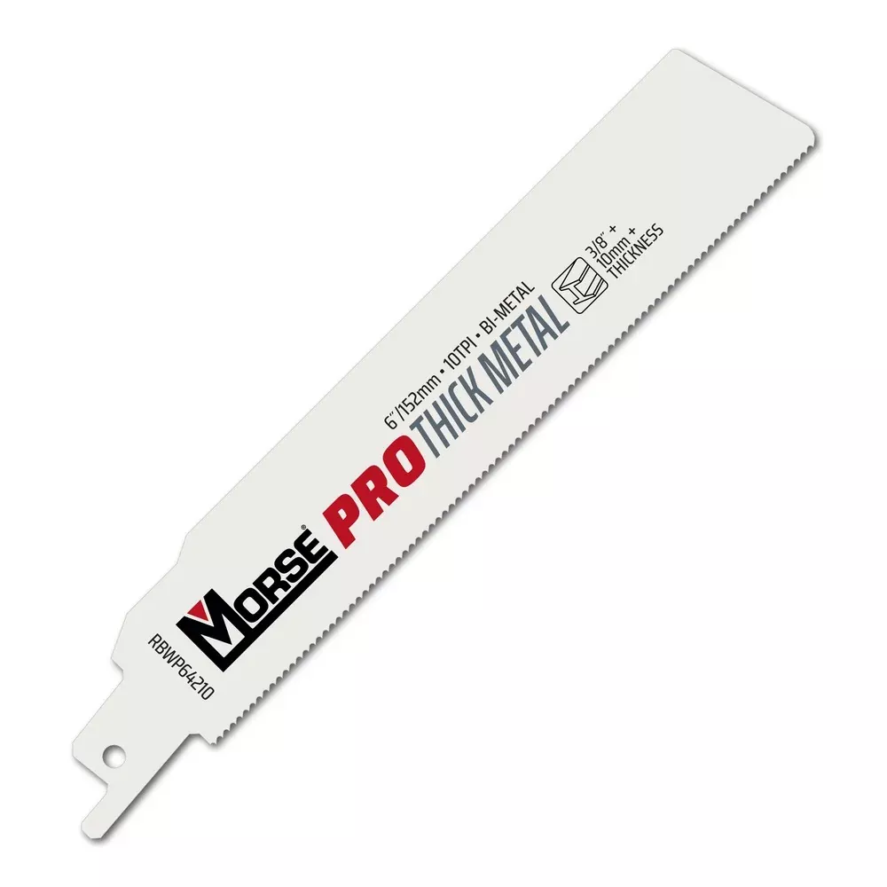 MK Morse 6" 10 TPI Bimetal Reciprocating Saw Blade, 25 Pack 392013