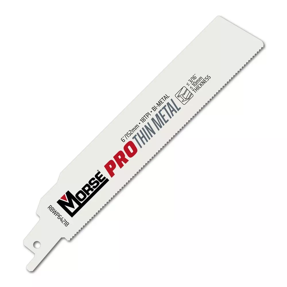 MK Morse 6" 18 TPI Bimetal Reciprocating Saw Blade, 100 Pack 392266