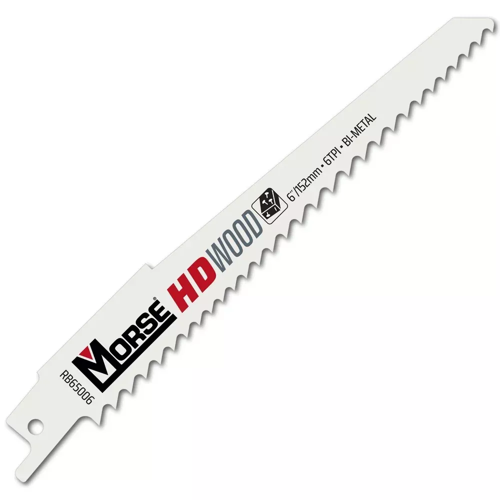 MK Morse 6" 6 TPI Bimetal Reciprocating Saw Blade, 5 Pack 402040