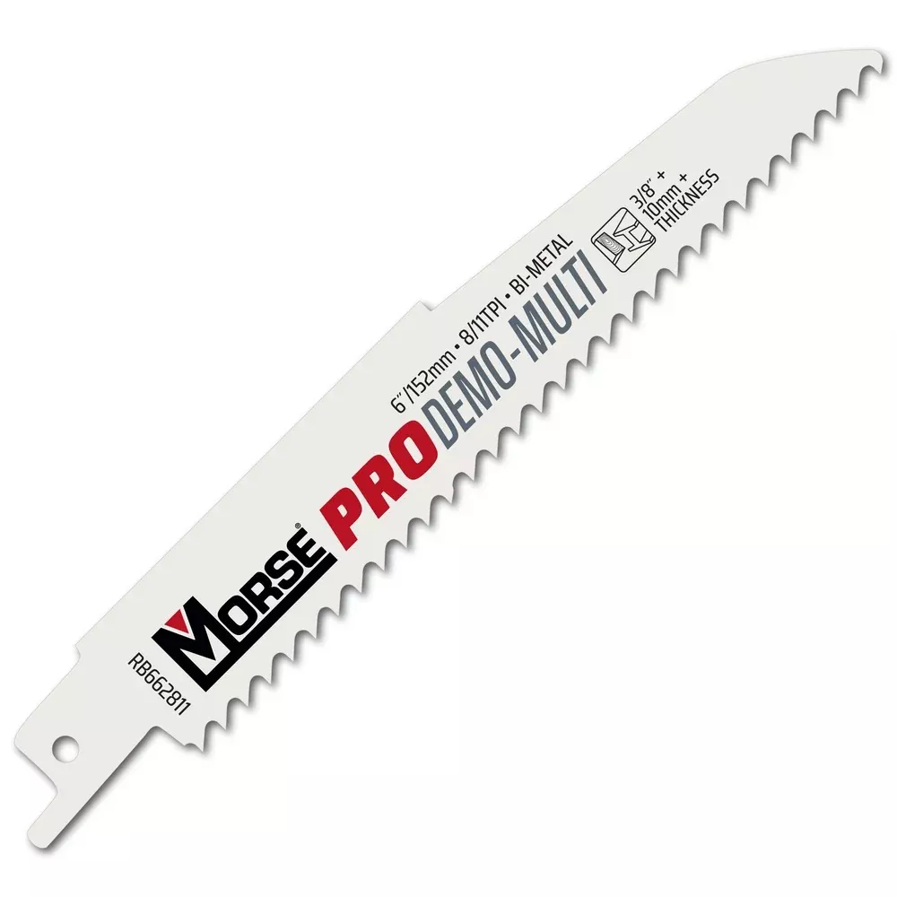 MK Morse 6" 8/11 TPI Bimetal Reciprocating Saw Blade, 25 Pack 406376