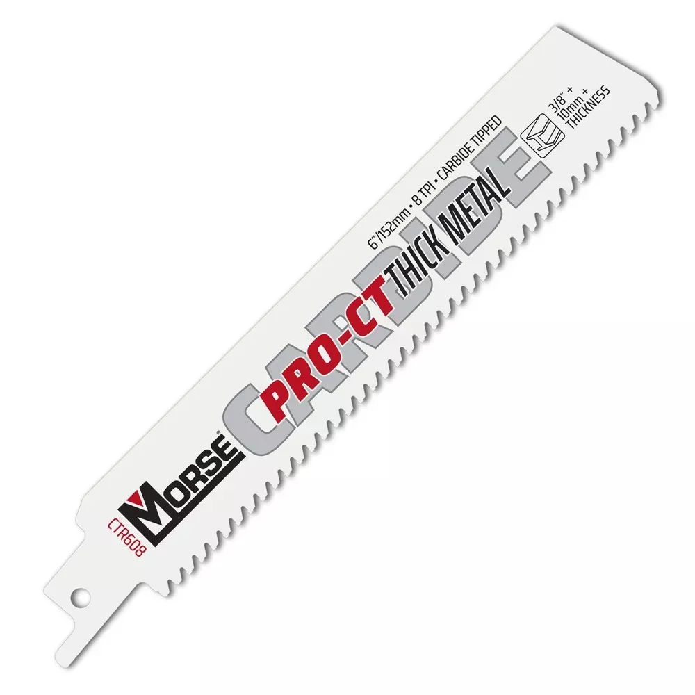 MK Morse 6" 8 TPI Carbide Tipped Reciprocating Saw Blade, 15 Pack 405782