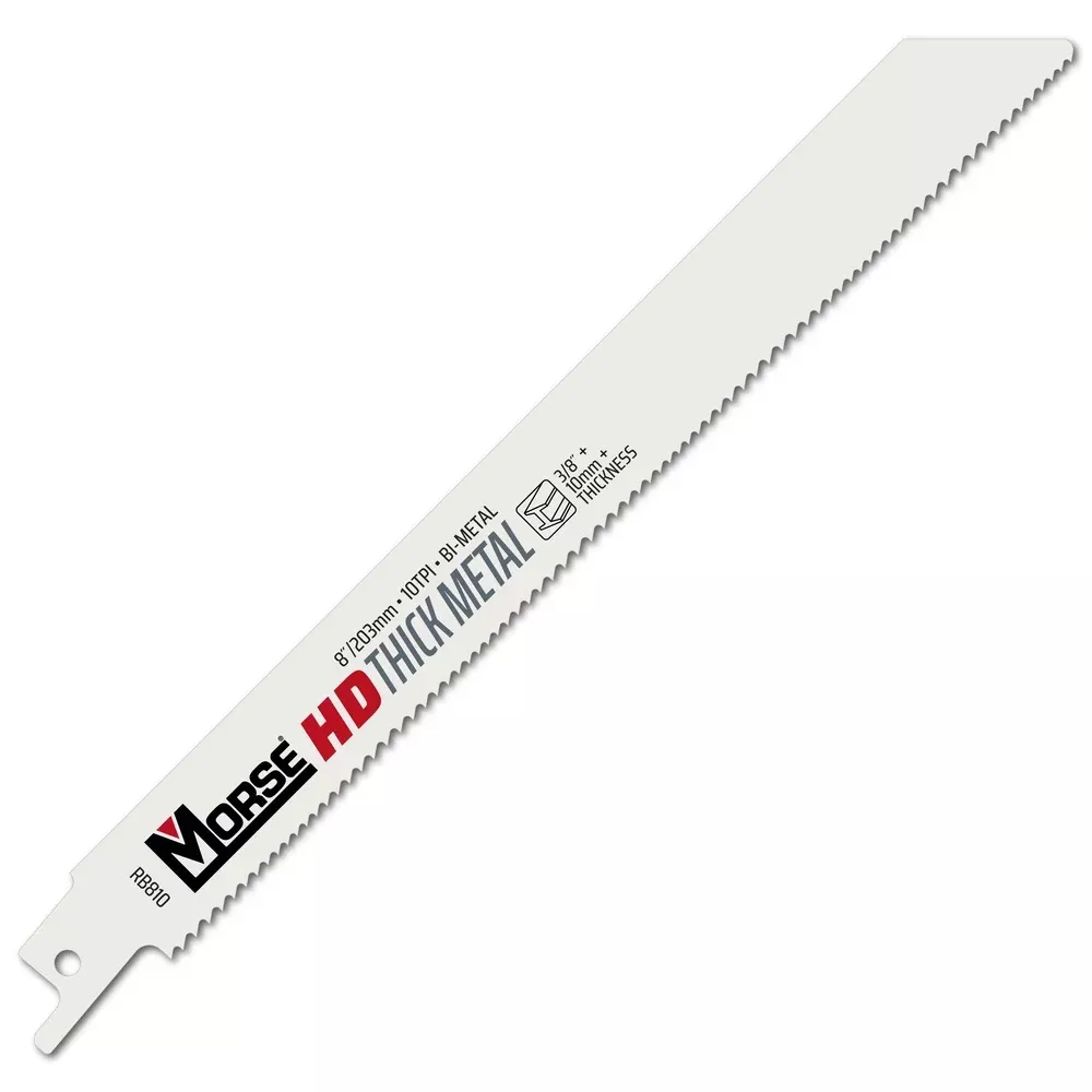 MK Morse 8" 10 TPI Bimetal Reciprocating Saw Blade, 50 Pack 400466