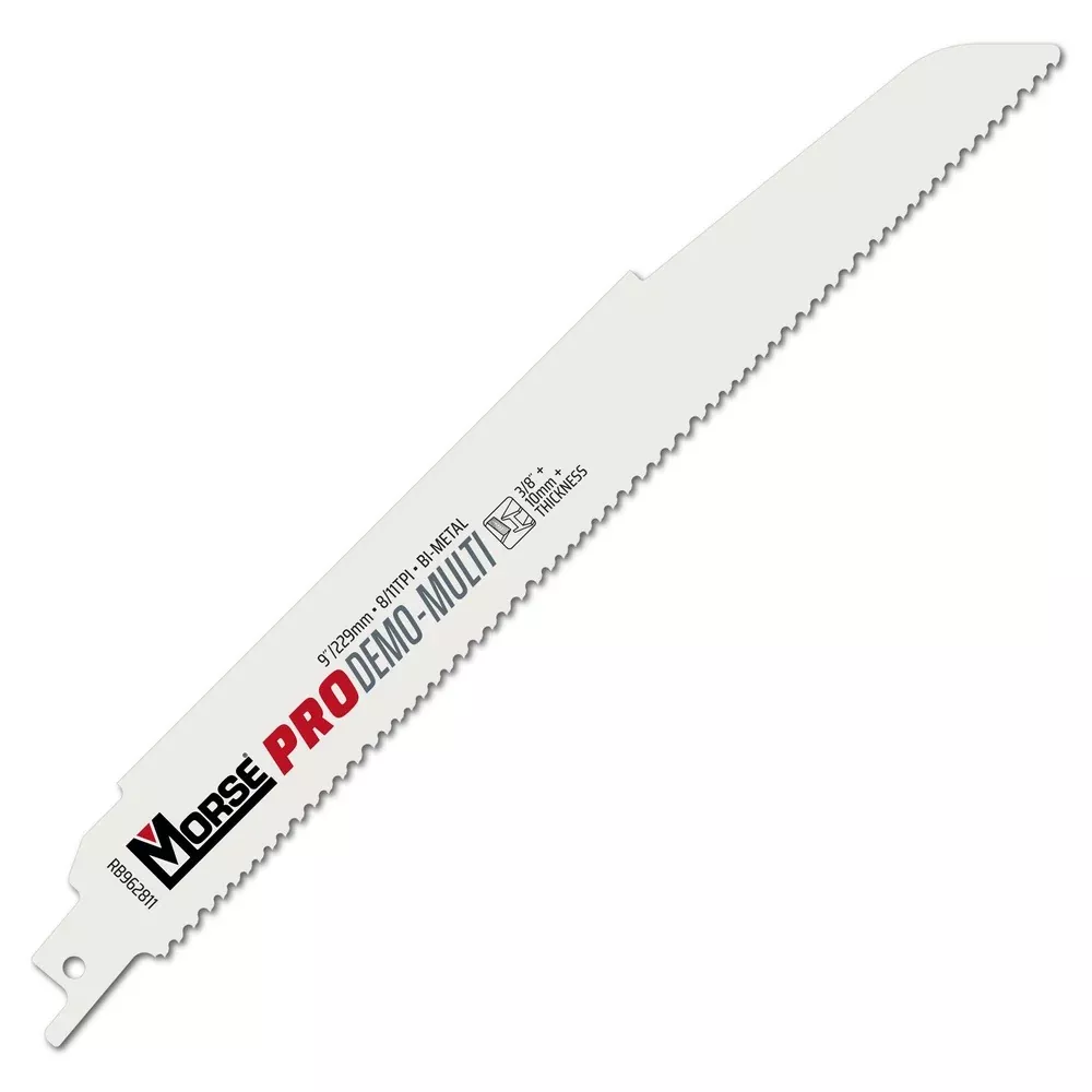 MK Morse 9" 8/11 TPI Bimetal Reciprocating Saw Blade, 100 Pack 406413