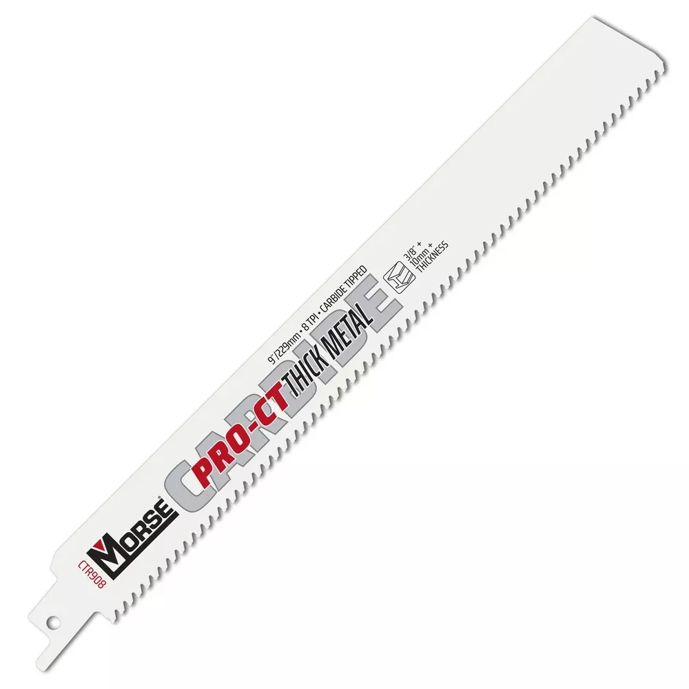 MK Morse 9" 8 TPI Carbide Tipped Reciprocating Saw Blade, 15 Pack 405799