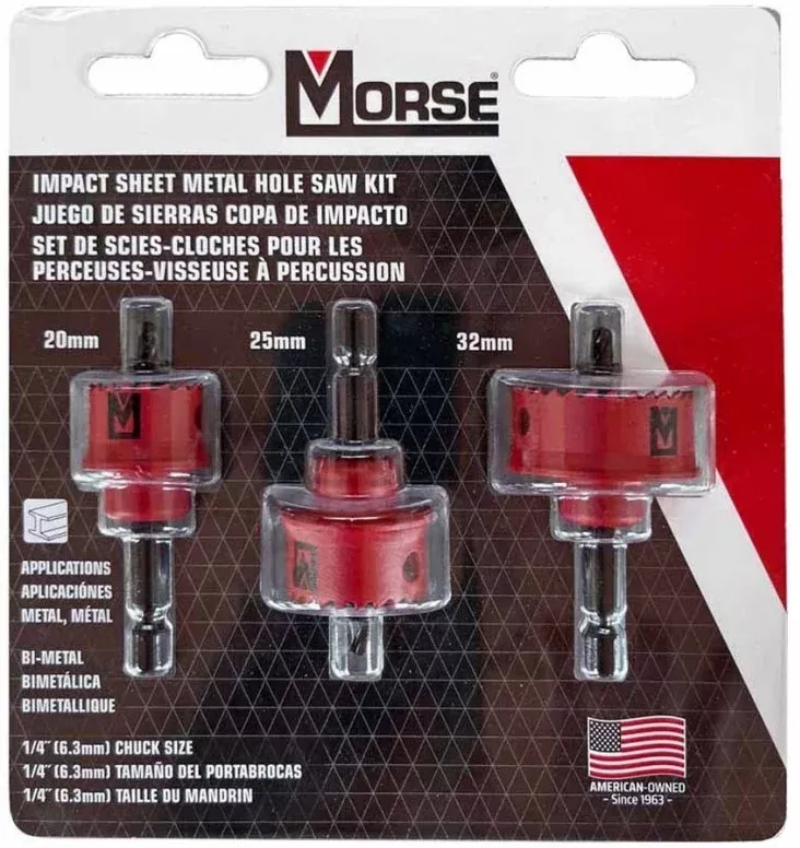 MK Morse Bimetal Impact Ready Hole Saw Kit, Metric Diameters 121507