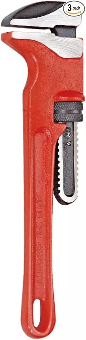 Model E-112 Spud Wrench, 12-inch Adjustable Spud Wrench, Red, Full Size