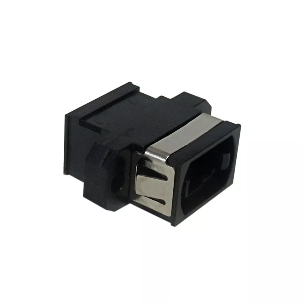 MPO Fiber Coupler for Straight Wiring (Key Up Key to Down) Panel Mount, Black