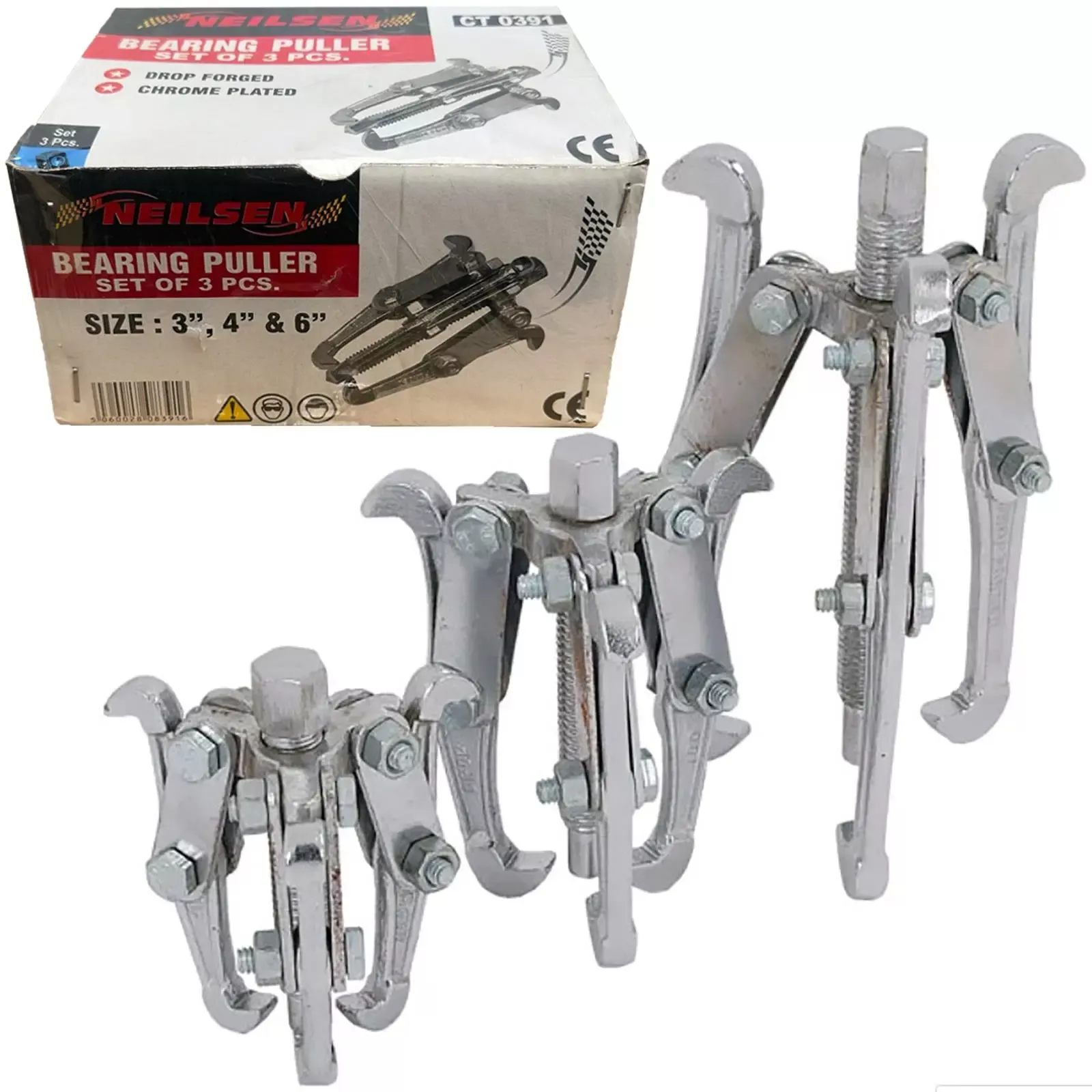Neilsen Bearing Puller Set Three Jaw Triple Leg Grip Hub Removal Tool Car Van