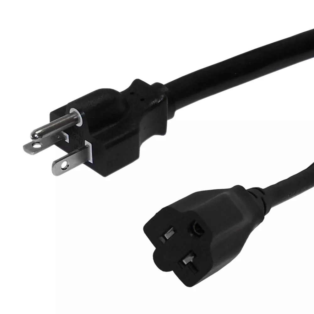 Nema 5-20P to Nema 5-20R Power Cable - SJT Jacket -1 ft
