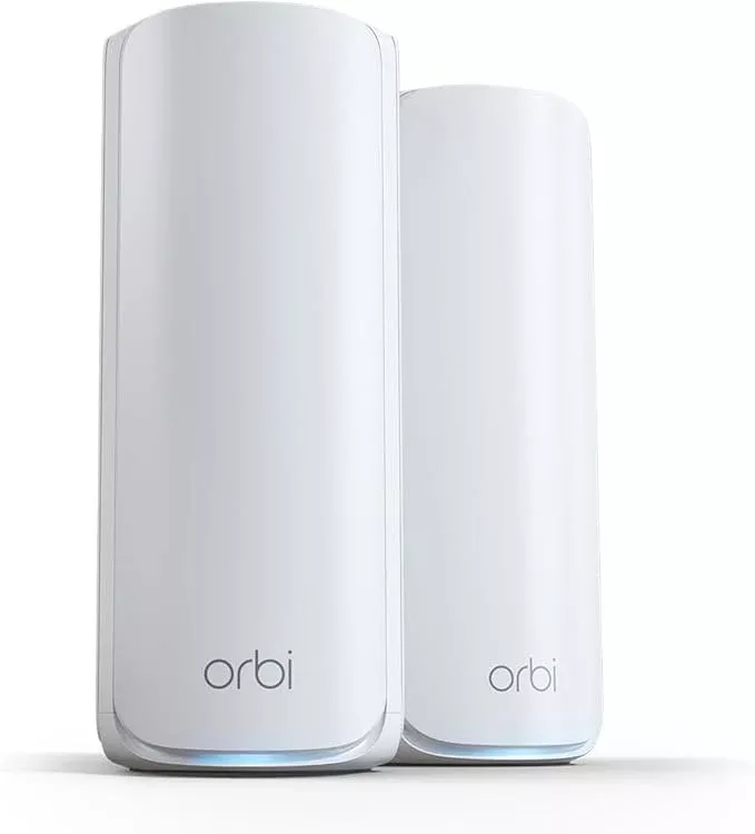 NETGEAR Orbi 770 Series Tri-Band WiFi 7 Mesh Network System (RBE772) - Router + 1 Satellite Extender, Security Features, Up to 11Gbps, Covers up to 5,500 sq.ft., 100 Devices, 2.5 Gig Internet Port