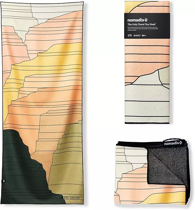 Nomadix Original Towel - Perfect for Beach, Pool, Travel, Camping, Yoga - Made with Recycled Materials - Super Absorbent - Sand Resistant - Baja Aqua - 72.5x30
