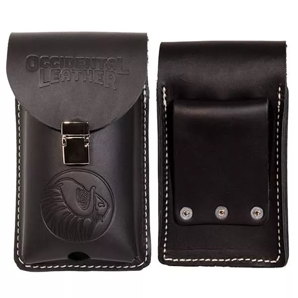 Occidental Leather B5331 Belt Worn XL Leather Phone Holster, Black