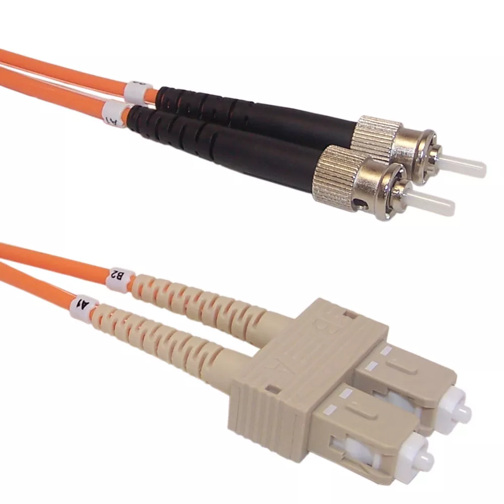 OM1 Multimode Duplex SC/ST 62.5 Micron - Fiber Optic Patch Cable - 3 mm Jacket - 2m - 6 ft