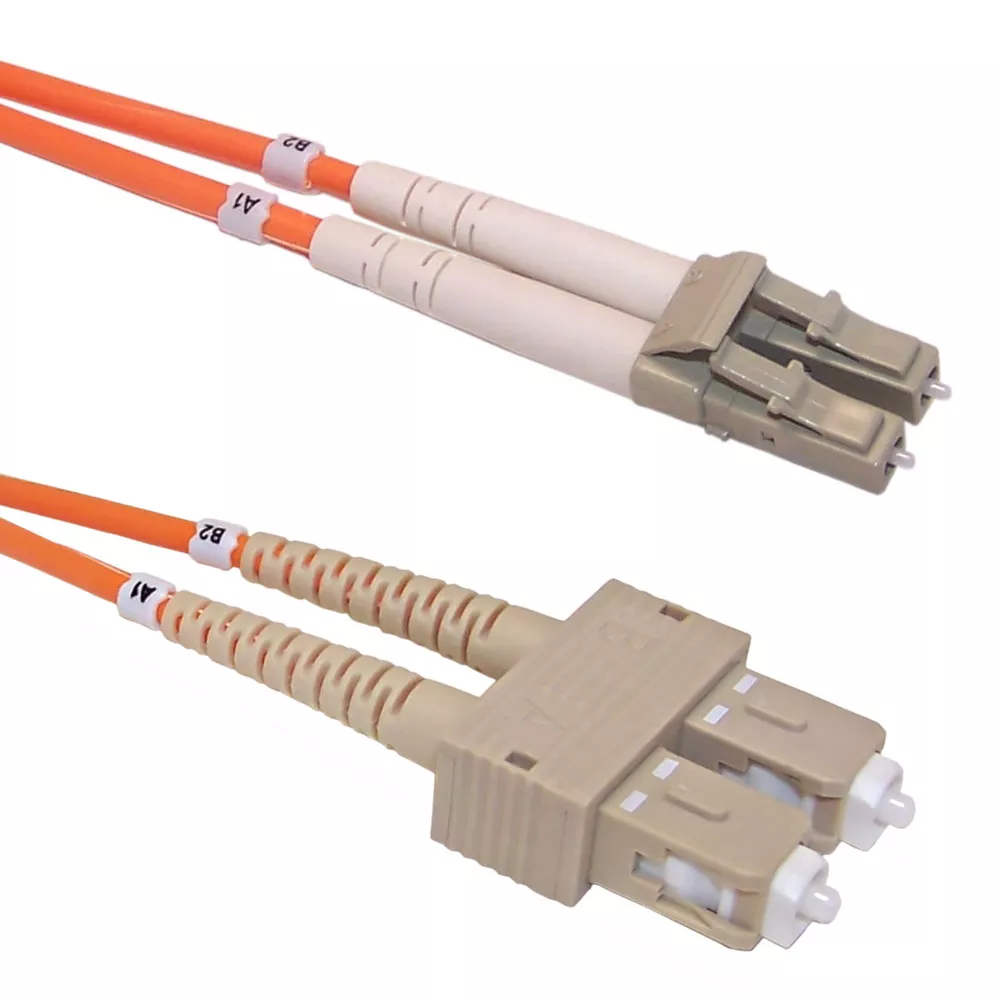 OM2 Multimode Duplex LC/SC 50 Micron - Fiber Optic Patch Cable - 3 mm Jacket - 3m - 10 ft
