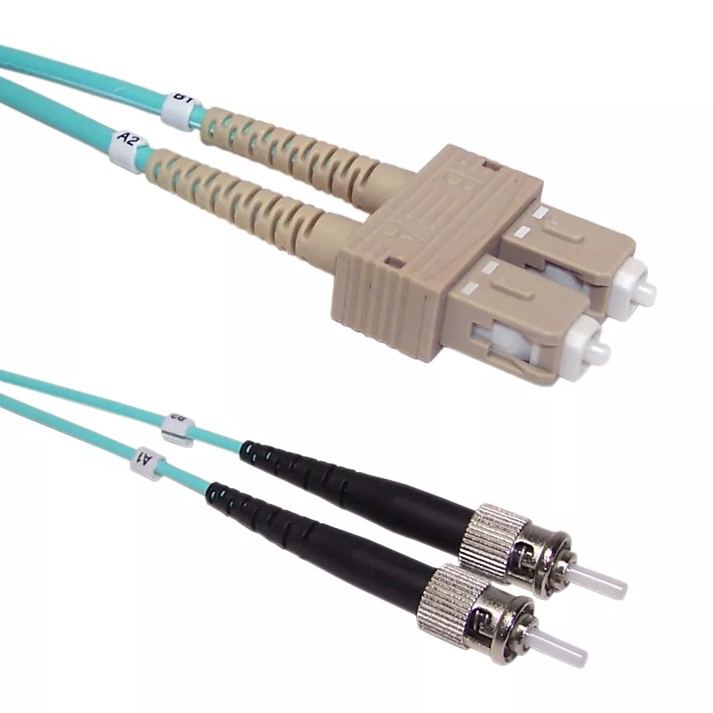 OM3 Multimode Duplex SC/ST 50 Micron - Fiber Optic Patch Cable - 2 mm Jacket - 15m - 50 ft