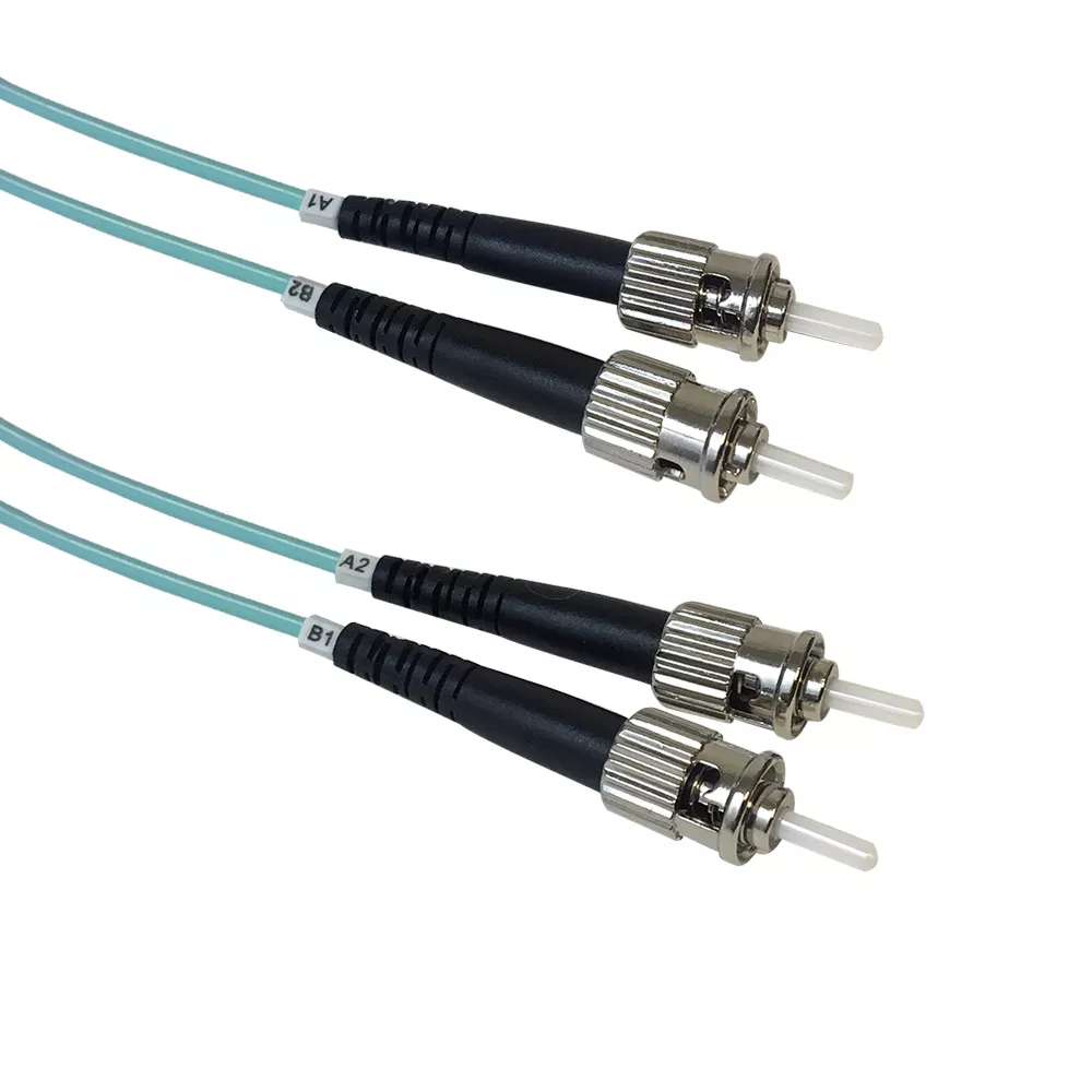 OM3 Multimode Duplex ST/ST 50 Micron - Fiber Optic Patch Cable - 2 mm Jacket - 30m - 100 ft