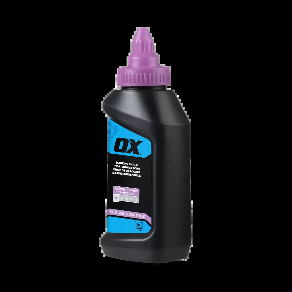 Ox Tools 8 Oz Dust-Off Violet Marking Chalk - Permanence 0 OX-P630801