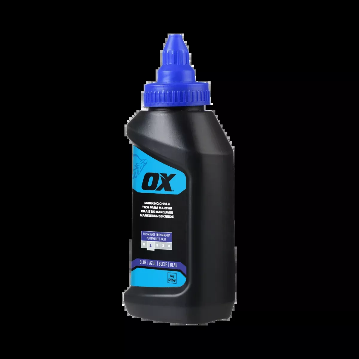 Ox Tools 8 Oz Standard Blue Marking Chalk - Permanence 1 OX-P630802