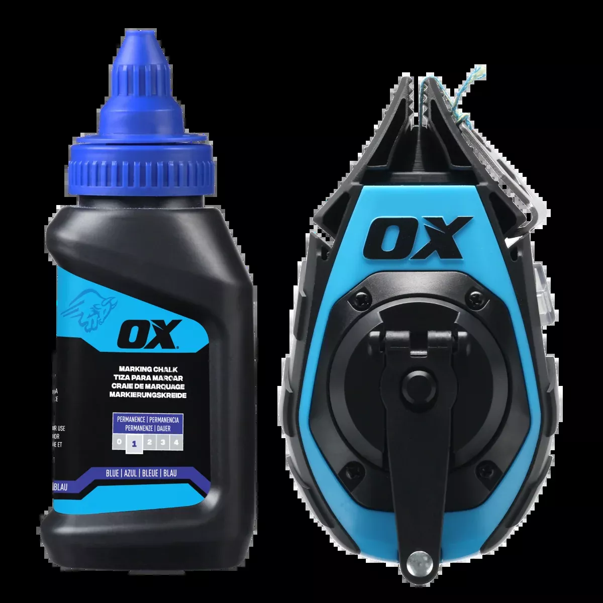 Ox Tools Pro 50' Precision Chalk Reel Value Pack - Kevlar?Ultra Fine Line / 3:1 Gear Ratio OX-P630702