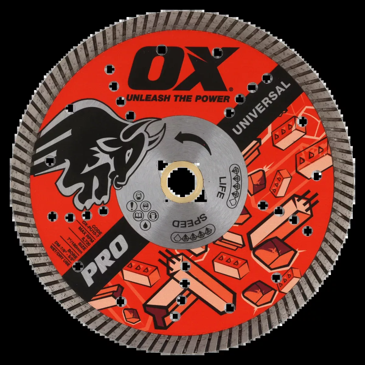 Ox Tools Pro 7" Universal Diamond Blade OX-PU10-7