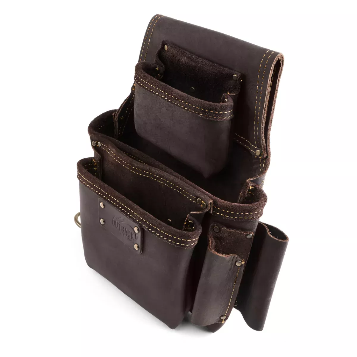 Ox Tools Pro Fastener Pouch with Left Handed Hammer Holder | Oil Tanned Leather OX-P263503LH