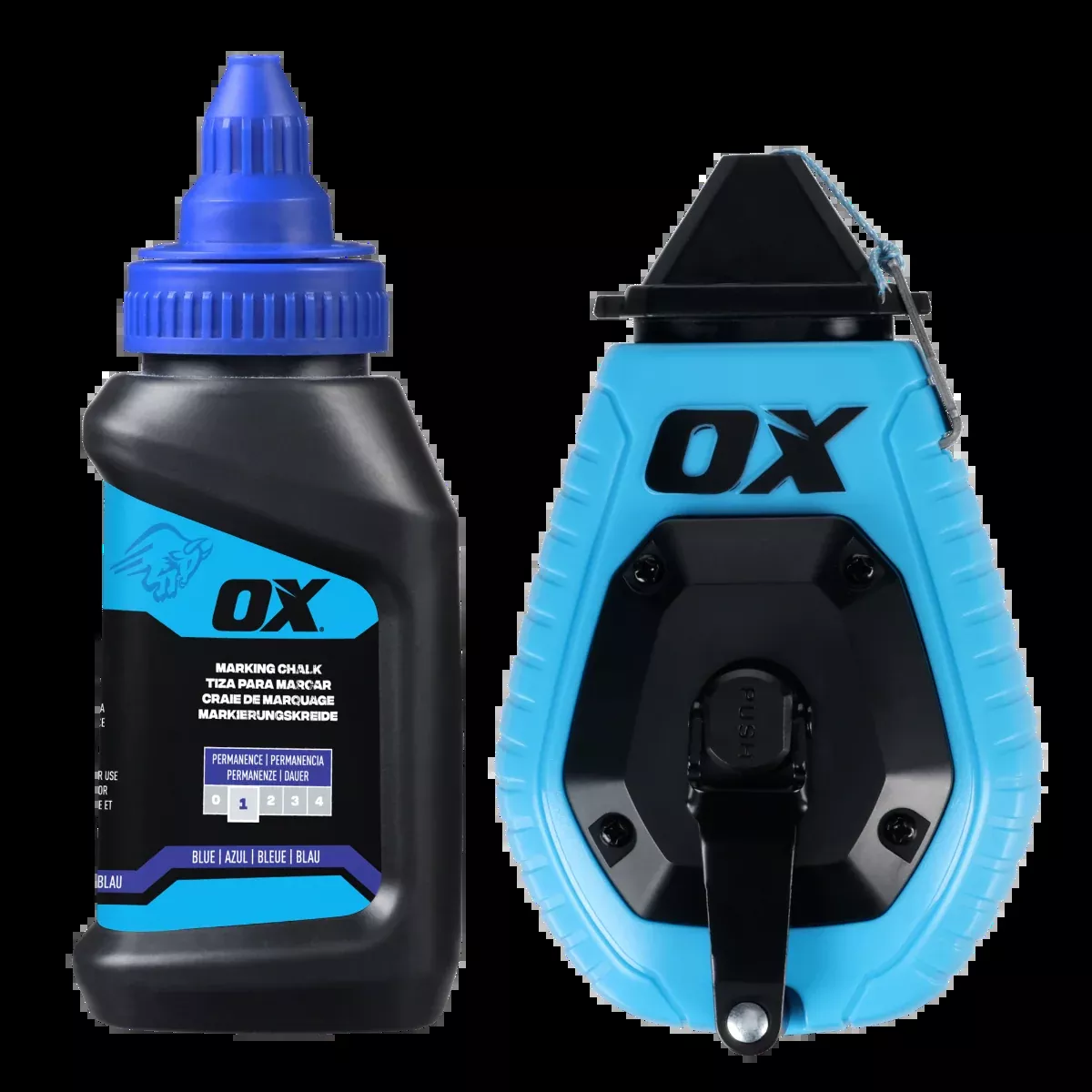 Ox Tools Trade 100' ABS Chalk Reel Value Pack - Standard Fine Line / 3:1 Gear Ratio OX-T630601
