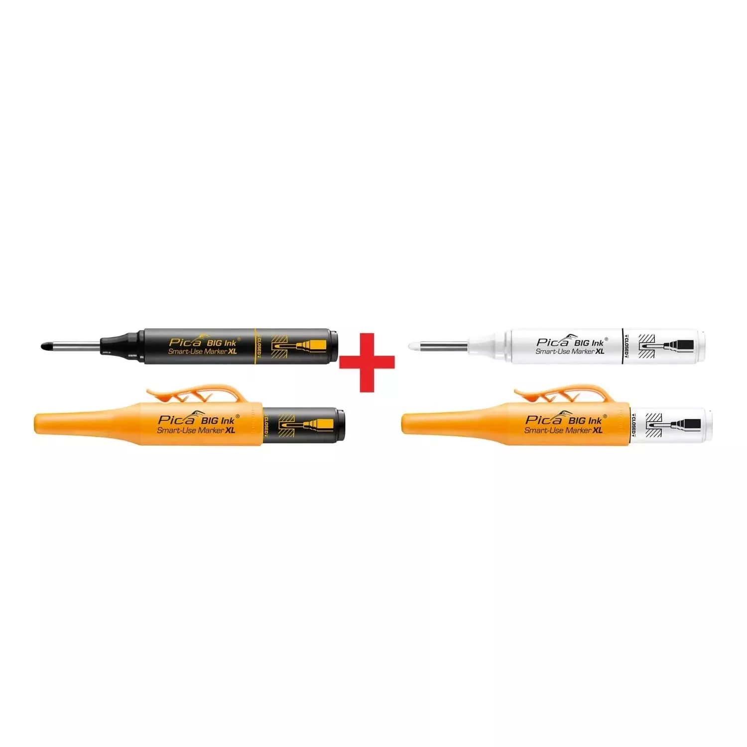 Pica BIG Ink Smart-Use Marker XL Black & White Pack