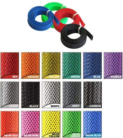 PT-1-1/2-BK-40 - Braided Wrap Sleeving 1-1/2" Black, 40ft