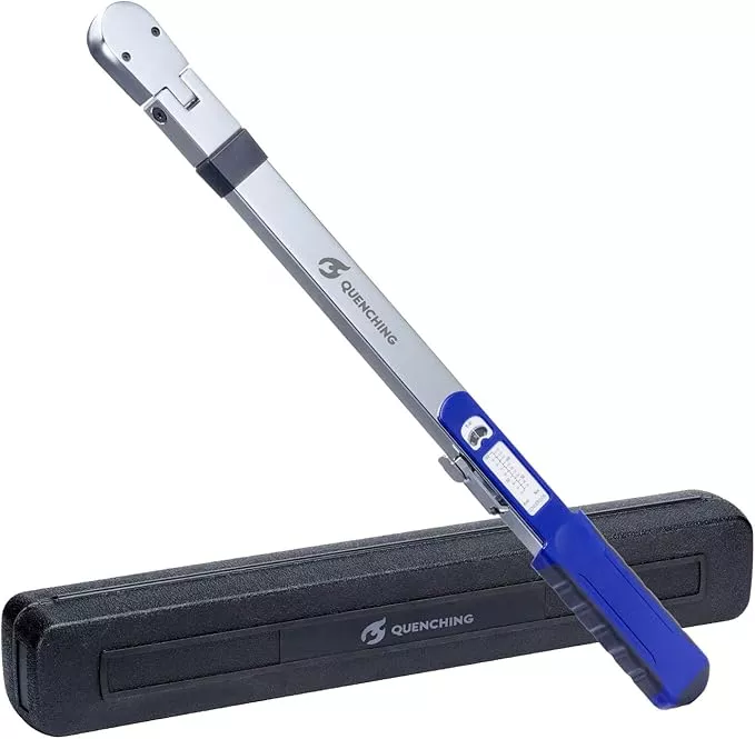 QUENCHING 3/8 -Inch Drive Split Beam Torque Wrench, 20-100 ft-lb, Flex Head, 32 Teeth, Calibration-Free, Chrome Vanadium, ±4% Accuracy, Heavy Duty Torque Wrench for Mechanics and DIY Repair