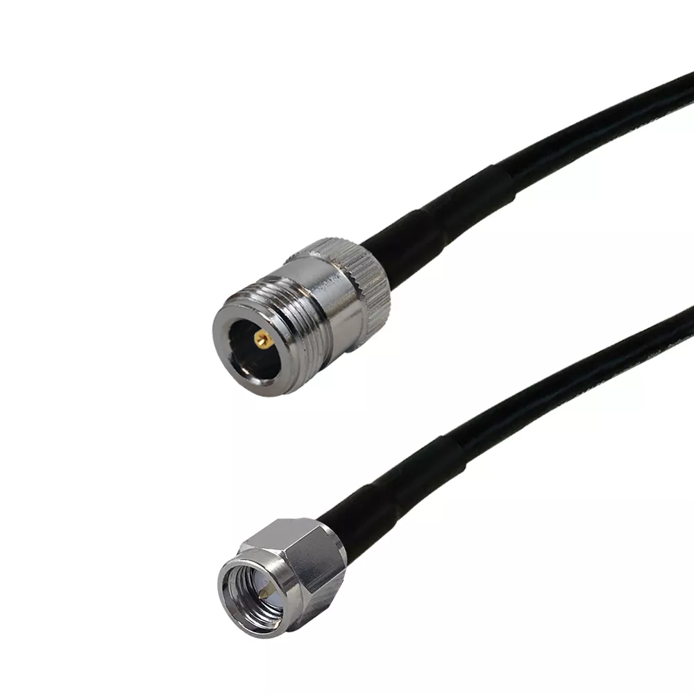 RG174 N-Type Female to SMA Male Cable - 1 ft