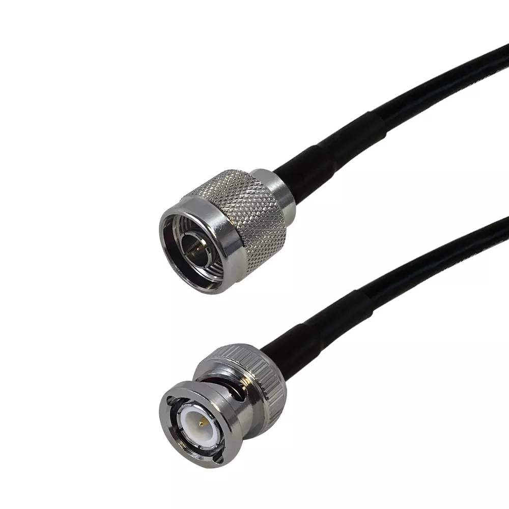 RG174 N-Type Male to BNC Male Cable- 6 Inch