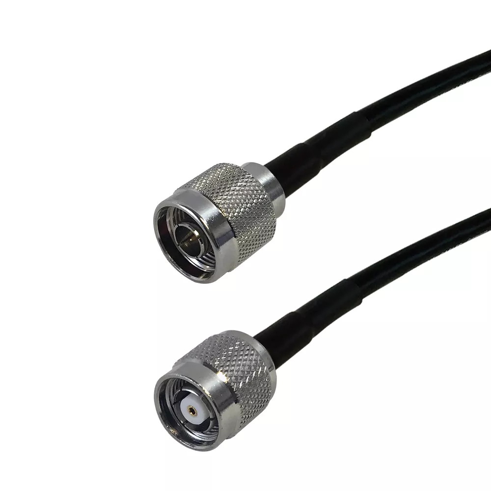 RG174 N-Type Male to TNC-RP (Reverse Polarity) Male Cable - 6"