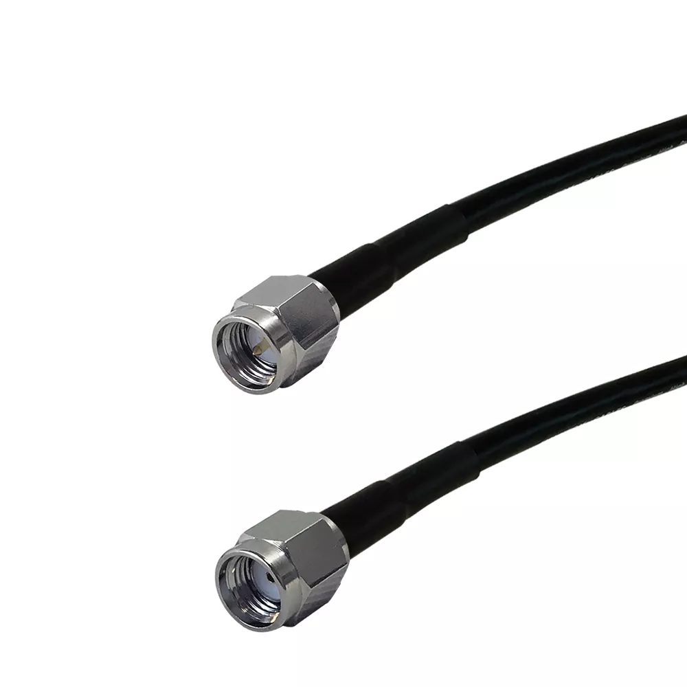 RG174 SMA Male to SMA-RP (Reverse Polarity) Male Cable - 1 ft
